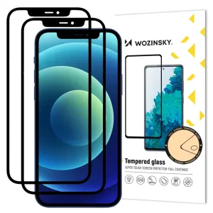 Wozinsky sada 2x superpevné Full Glue tvrzené sklo přes celou obrazovku s rámečkem Case Friendly iPhone 12 Pro / iPhone 12 černá