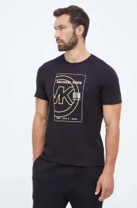 Bavlněné tričko Michael Kors černá barva, s potiskem