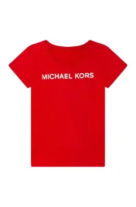 Dětské bavlněné tričko Michael Kors červená barva #1994674