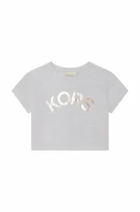 Dětské bavlněné tričko Michael Kors šedá barva #4944542