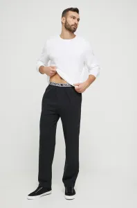 Kalhoty Michael Kors černá barva, s potiskem