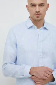 Plátěná košile Michael Kors pánská, slim, s klasickým límcem #5657457
