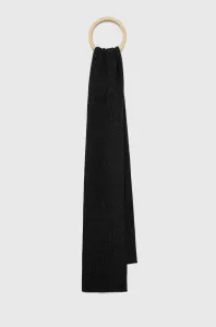 Šátek z vlněné směsi Michael Kors černá barva, hladký #4130847