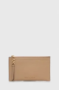 Kožená peněženka MICHAEL Michael Kors béžová barva #5043860
