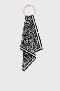 Bavlněný šátek MICHAEL Michael Kors černá barva, vzorovaná