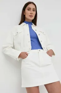 Džínová sukně MICHAEL Michael Kors bílá barva, mini