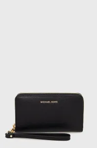 Kožená peněženka MICHAEL Michael Kors dámský, černá barva