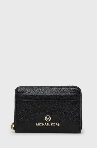 Kožená peněženka MICHAEL Michael Kors dámský, černá barva