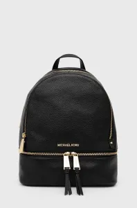 Kožený batoh MICHAEL Michael Kors dámský, černá barva, malý, hladký #3886390