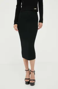 Vlněná sukně MICHAEL Michael Kors černá barva, midi, pouzdrová
