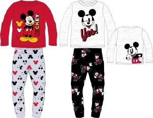 Mickey Mouse - licence Chlapecké pyžamo - Mickey Mouse 5204A519, světle šedý melír / černé kalhoty Barva: Šedá, Velikost: 104