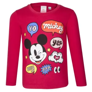 Mickey Mouse - licence Chlapecké triko - Mickey Mouse 133, červená Barva: Červená, Velikost: 110-116