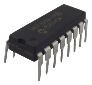 Microchip Mcp3008-I/p 10Bit Adc, 2.7V, 8Ch, Spi, 16Dip