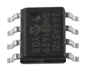 Microchip 24Aa512-I/sn Eeprom, 512Kbit, -40 To 85Deg C