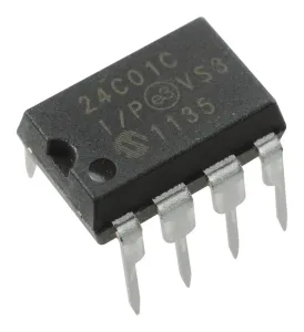 Microchip 24C01C-I/p Eeprom, 1Kbit, -40 To 85Deg C