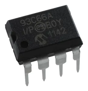 Microchip 93C66A-I/p Eeprom, 4Kbit, -40 To 85Deg C