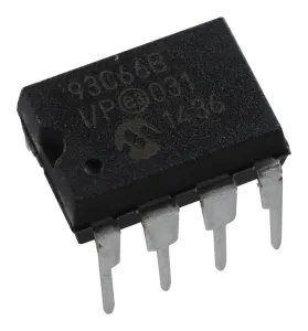 Microchip 93C66B-I/p Eeprom, 4Kbit, -40 To 85Deg C
