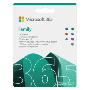 Microsoft 365 pro rodiny 1 rok, elektronická licence EU, nová licence #2174305