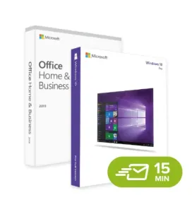 MS Windows 10 Pro + Office 2019 Home & Business, CZ doživotní elektronická licence, 32/64 bit
