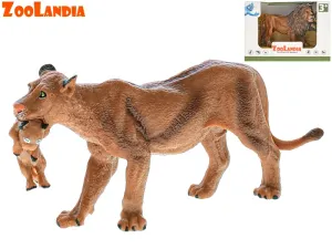MIKRO TRADING - Zoolandia lev/lvice s mláďatem 13cm v krabičce, Mix produktů