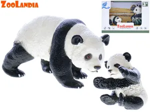 MIKRO TRADING - Zoolandia panda s mládětem 4,5-10cm v krabičce, Mix produktů