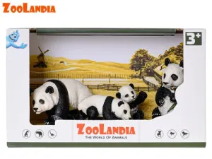 MIKRO TRADING - Zoolandia samec a samice pandy s mláďaty v krabičce