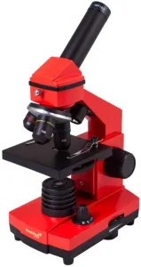 Mikroskop Levenhuk Rainbow PLUS, 2L, zvětšení 640 x, červený