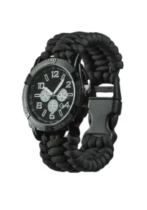 Mil-tec Army Paracord hodinky, černé - L