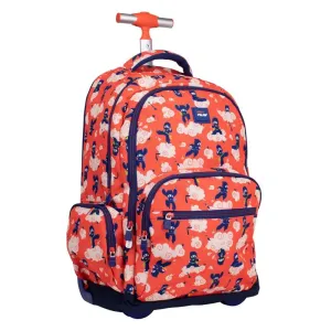 MILAN - Školní batoh na kolečkách (25 l) série  Ninjutsu, červený