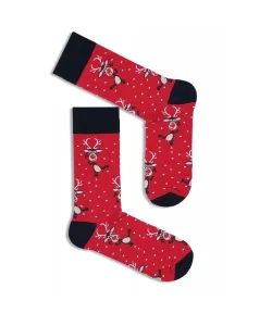 Milena 1290 Vánoční pánské ponožky, 38-41, červená #5597663