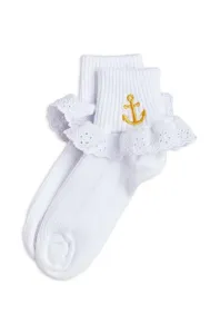 Dětské ponožky Mini Rodini bílá barva #5911147