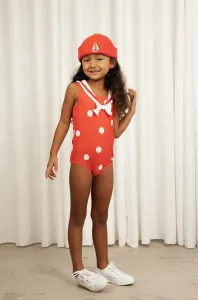 Jednodílné dětské plavky Mini Rodini červená barva