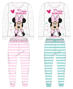 Minnie - licence Dívčí pyžamo - Minnie Mouse 52045948, šedá / lososový proužek Barva: Šedá, Velikost: 104