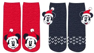 Minnie Mouse - licence Dámské žinylkové ponožky - Minnie Mouse 52349852, červená / tmavě modrá Barva: Mix barev, Velikost: 36-38