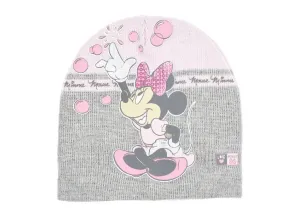 Minnie Mouse - licence Dívčí kojenecká zimní čepice - Minnie Mouse TH4146, šedá/ světle růžová Barva: Růžová světlejší, Velikost: velikost 48