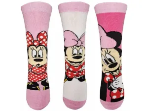 Minnie Mouse - licence Dívčí ponožky - Minnie Mouse 111, bílá/růžová Barva: Mix barev, Velikost: 27-30