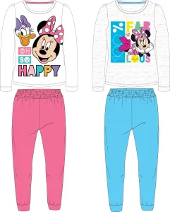 Minnie Mouse - licence Dívčí pyžamo - Minnie Mouse 52049146, šedá / světle modré kalhoty Barva: Šedá, Velikost: 128