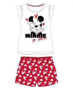Minnie Mouse - licence Dívčí pyžamo - Minnie Mouse 52049378, bílá / červená Barva: Bílá, Velikost: 128