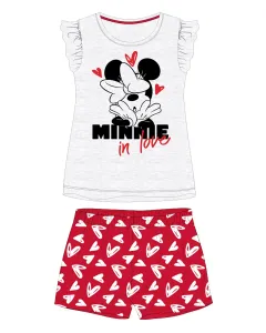 Minnie Mouse - licence Dívčí pyžamo - Minnie Mouse 52049378, šedá / červená Barva: Šedá, Velikost: 128