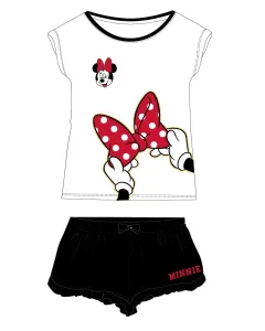 Minnie Mouse - licence Dívčí pyžamo - Minnie Mouse 5204A091, bílá / černá Barva: Bílá, Velikost: 134