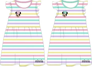Minnie Mouse - licence Dívčí šaty - Minnie Mouse 52239567, proužek/mentolový lem Barva: Bílá, Velikost: 116