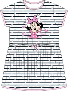 Minnie Mouse - licence Dívčí šaty - Minnie Mouse 5223A107, bílá / proužek Barva: Bílá, Velikost: 122