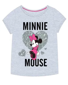 Minnie Mouse - licence Dívčí tričko - Minnie Mouse 52029491KOM, světle šedý melír Barva: Šedá, Velikost: 104