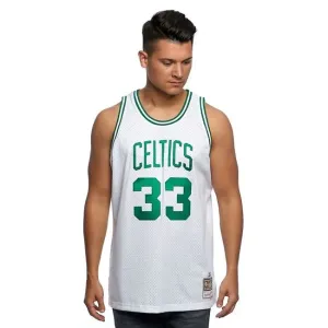 Mitchell & Ness Boston Celtics #33 Larry Bird white Swingman Jersey #3883429