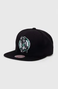 Čepice s vlněnou směsí Mitchell&Ness Boson Celtics černá barva, s aplikací