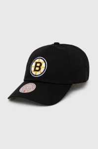 Bavlněná baseballová čepice Mitchell&Ness Boston Briuns černá barva, s aplikací