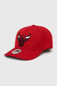 Čepice s vlněnou směsí Mitchell&Ness Chicago Bulls červená barva, s aplikací #5165545