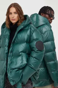 Péřová bunda MMC STUDIO Jesso dámská, zelená barva, zimní, oversize #5568561