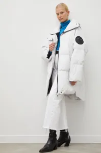 Péřová bunda MMC STUDIO Moonwalk dámská, bílá barva, zimní, oversize
