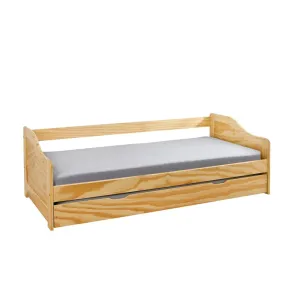 HALMAR Dřevěná postel s přistýlkou Laura 90x200 borovice